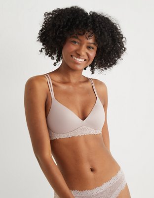 Shop Aerie Real Blossom Lace Wireless Push Up Bra online