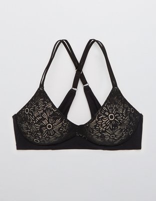 Aerie Real Sunnie Wireless Push Up Blossom Lace Bra
