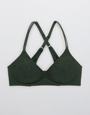 Aerie Real Sunnie Wireless Push Up Blossom Lace Bra
