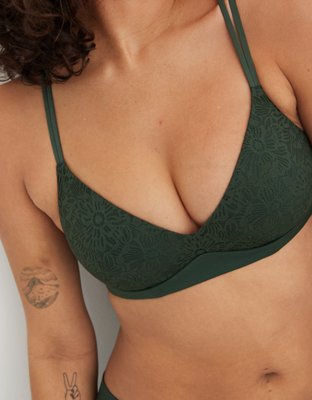 Aerie Real Sunnie Wireless Push Up Blossom Lace Bra