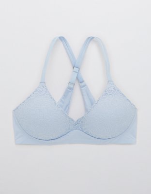 Aerie Real Sunnie Wireless Push Up Blossom Lace Bra