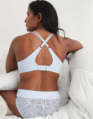 Aerie Real Sunnie Wireless Push Up Blossom Lace Bra