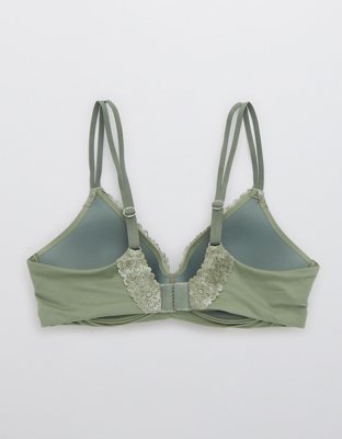 Aerie Real Sunnie Wireless Push Up Blossom Lace Bra