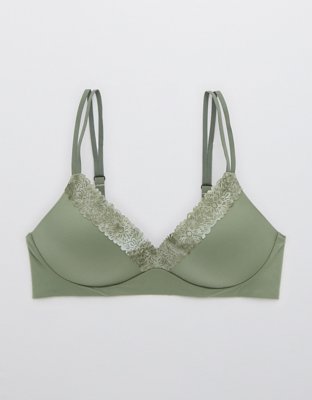 Aerie Real Sunnie Wireless Push Up Blossom Lace Bra
