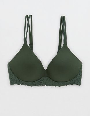 Shop Aerie Real Blossom Lace Wireless Push Up Bra online