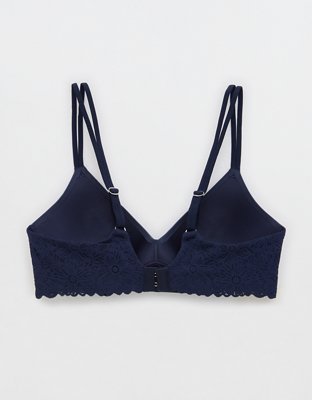 Sunnie Lightly Lined Wireless Push Up Blossom Lace Trim Bra