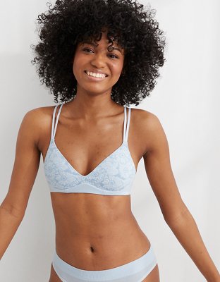 Aerie Real Sunnie Wireless Push Up Blossom Lace Bra