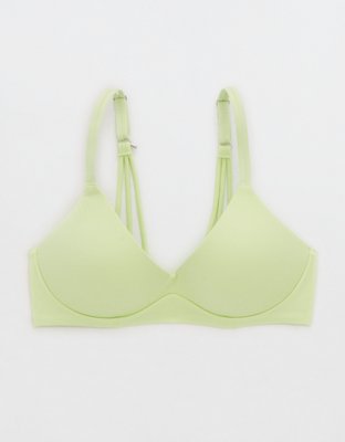 Aerie Real Sunnie Wireless Push Up Bra: demi padded racerback no clasp blue  lace - International Society of Hypertension