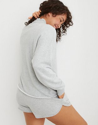 aerie sunday soft cropped crew sweatshirt