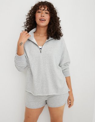 Aerie Sunday Soft Quarter Zip Sweatshirt