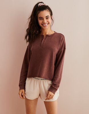 Aerie Henley Pullover Sweatshirt