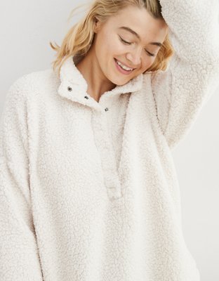 aerie cozy quarter zip