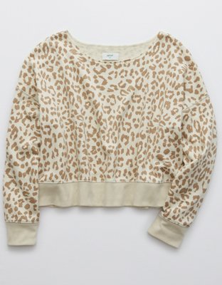 aerie leopard sweatshirt