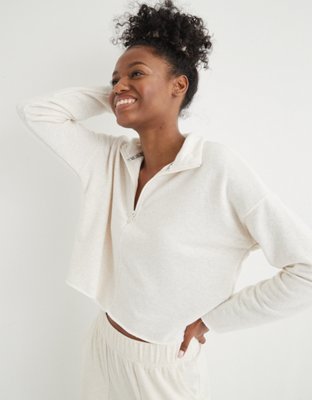 aerie quarter zip sweatshirt