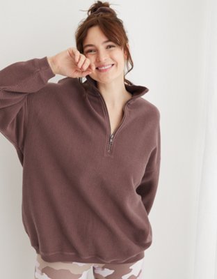 american eagle half zip sweater