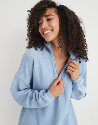 aerie cozy quarter zip