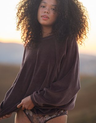 american eagle velour hoodie