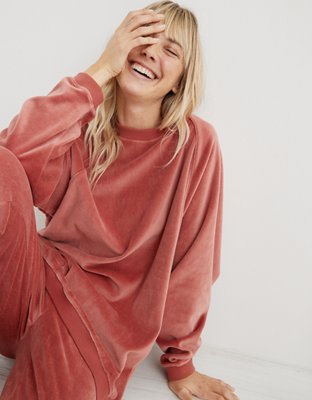 aerie velour sweatshirt