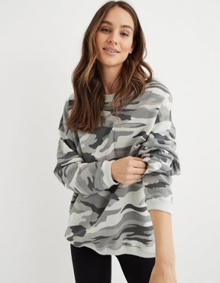 aerie camo sweatshirt