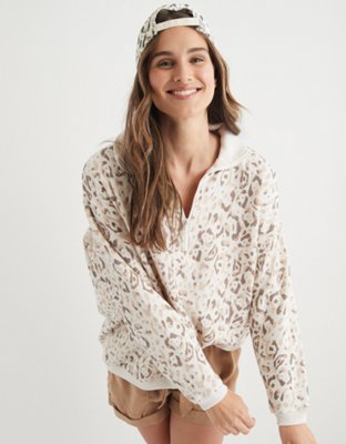 aerie cozy quarter zip