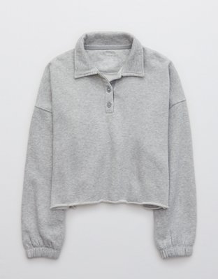 cropped polo sweatshirt