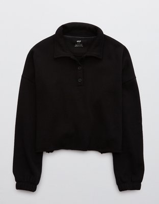 cropped polo sweater