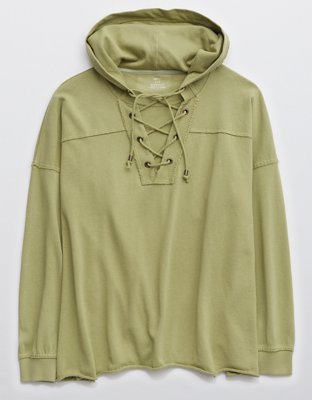 aerie lace up sweatshirt