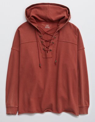 aerie lace up sweatshirt