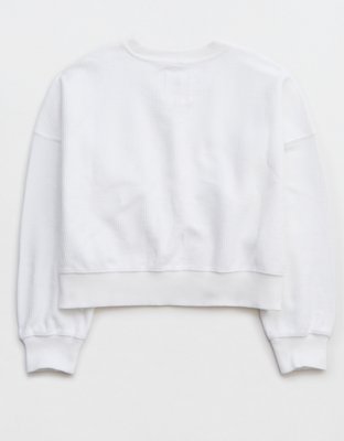 Aerie New Love Corded Cropped Crew Sweatshirt