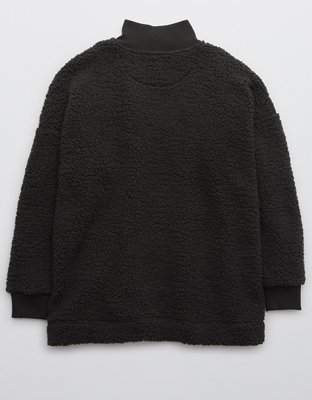 Aerie Dream Sherpa Quarter Zip Sweatshirt