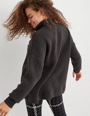 Aerie Dream Sherpa Quarter Zip Sweatshirt