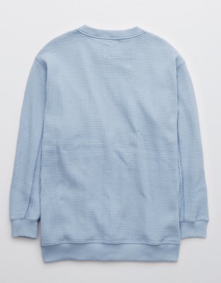 aerie the sweat waffle crew neck sweatshirt