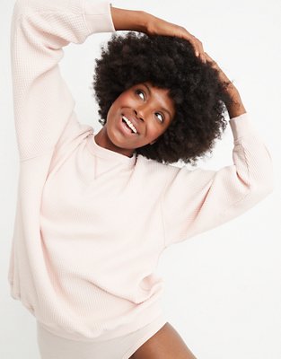 Aerie The Sweat Waffle Crew Neck Sweatshirt