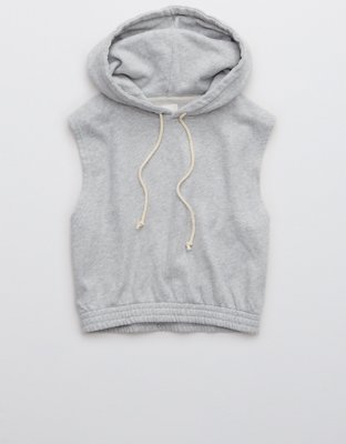 Aerie Sleeveless Cropped Hoodie
