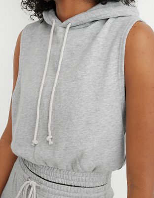 Aerie Sleeveless Cropped Hoodie