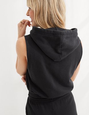 Aerie Sleeveless Cropped Hoodie