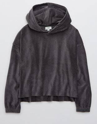 Aerie Groove-On Velour Hoodie
