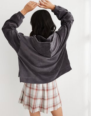 Aerie Groove-On Velour Hoodie