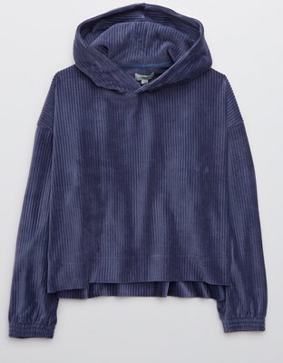 Aerie Groove-On Velour Hoodie