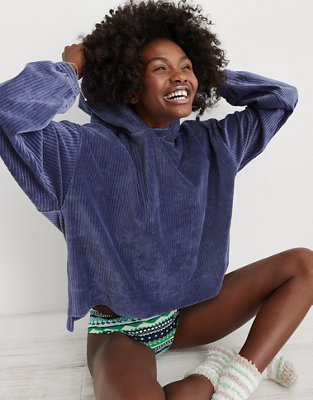 Aerie Groove On Velour Hoodie