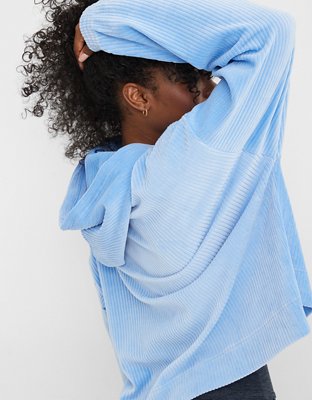 Aerie Groove-On Hoodie de velour