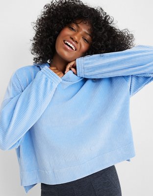 Aerie Groove-On Hoodie de velour