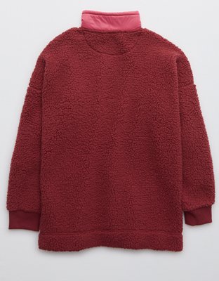 Aerie Dream Sherpa Quarter Zip Sweatshirt