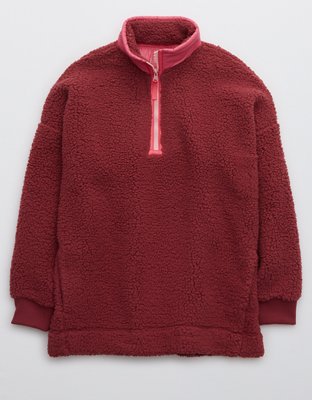Женские худи Aerie Dream Sherpa Quarter Zip Sweatshirt — фото 2
