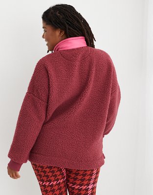 Женские худи Aerie Dream Sherpa Quarter Zip Sweatshirt — фото 4