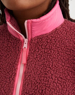 Aerie sherpa discount quarter zip sweater