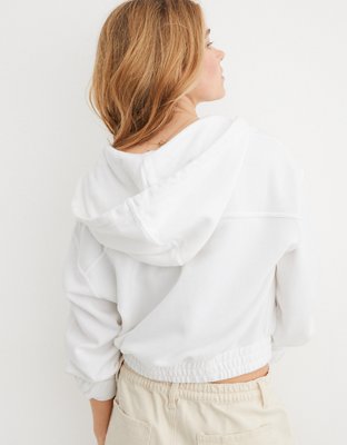 Aerie Cropped Full Zip Hoodie | Aerie