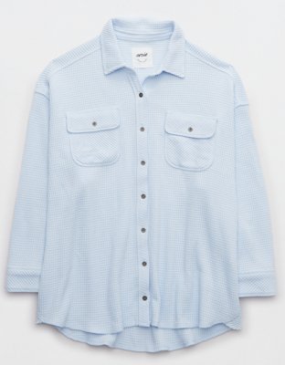 Aerie LumberJane Camisa con textura tipo waffle