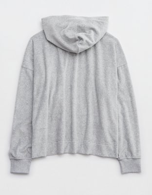 Aerie Velour Cropped Hoodie