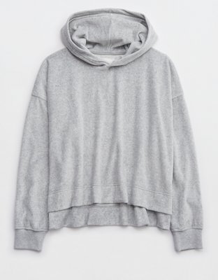 Aerie Velour Cropped Hoodie
